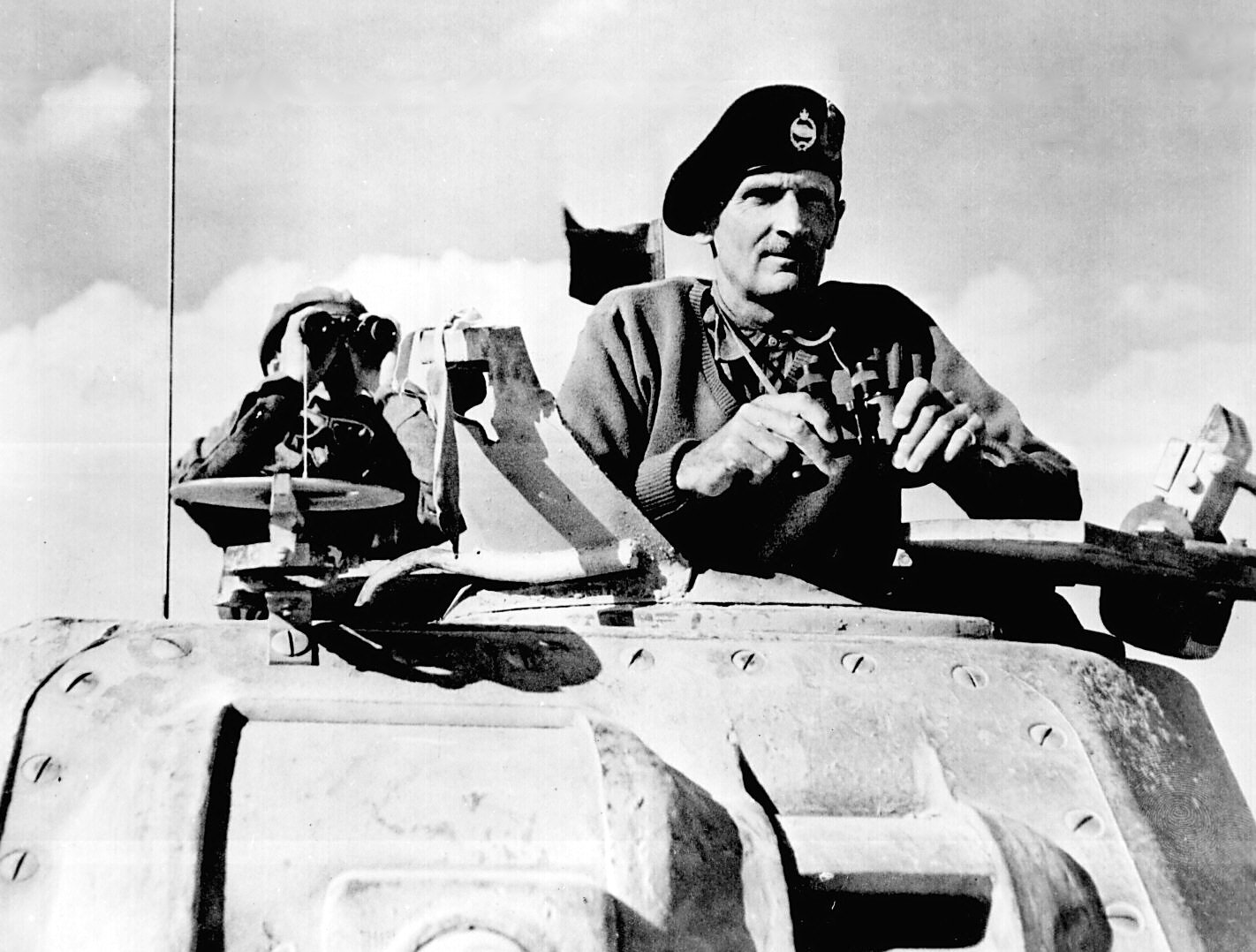 Rommelův přemožitel, britský velitel Bernard Montgomery, 1. vikomt z El Alamejnu