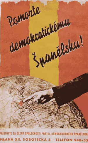Dobový plakát Československé společnosti přátel demokratického Španělska